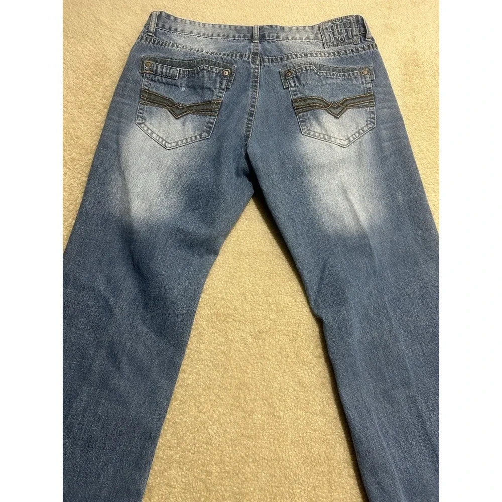 Request Jeans -  Distressed White Wash Blue‎ Denim - Men's size 36x30 RN97628